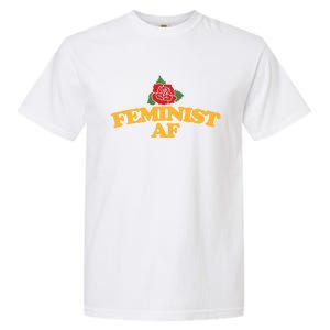 Feminist Af Gift Feminism Red Rose Design Feminist Art Garment-Dyed Heavyweight T-Shirt