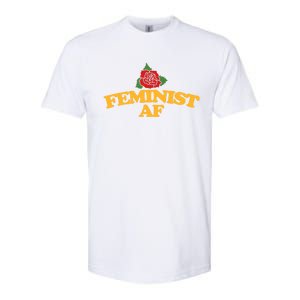 Feminist Af Gift Feminism Red Rose Design Feminist Art Softstyle CVC T-Shirt