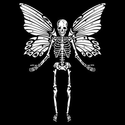 Fairycore Aesthetic Gothic Butterfly Skeleton Fairy Grunge T-Shirt