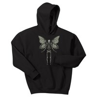 Fairycore Aesthetic Gothic Butterfly Skeleton Fairy Grunge Kids Hoodie