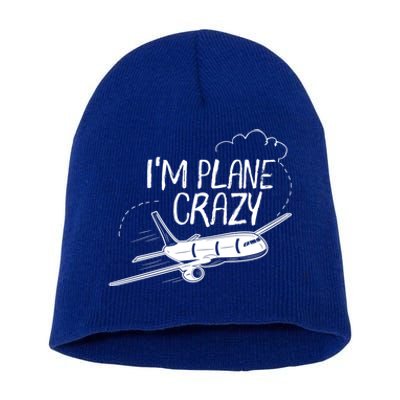 Funny Airplane Gift For Plane Lovers Plane Crazy Cute Gift Short Acrylic Beanie