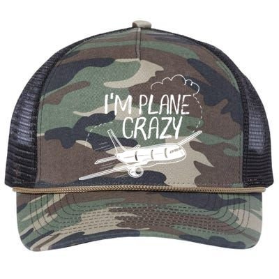 Funny Airplane Gift For Plane Lovers Plane Crazy Cute Gift Retro Rope Trucker Hat Cap