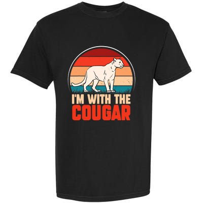 Funny animal graphic I'm with the cougar Garment-Dyed Heavyweight T-Shirt