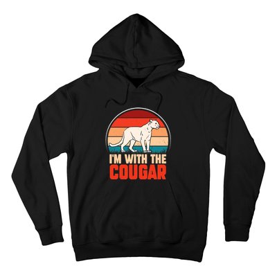 Funny animal graphic I'm with the cougar Hoodie