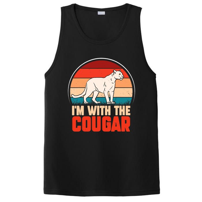 Funny animal graphic I'm with the cougar PosiCharge Competitor Tank