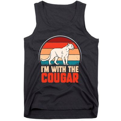 Funny animal graphic I'm with the cougar Tank Top