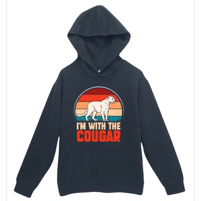 Funny animal graphic I'm with the cougar Urban Pullover Hoodie