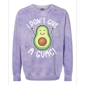 Funny Avocado Gift I Don't Give A Guac Gift Vegan Funny Gift Colorblast Crewneck Sweatshirt