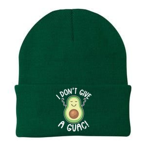 Funny Avocado Gift I Don't Give A Guac Gift Vegan Funny Gift Knit Cap Winter Beanie