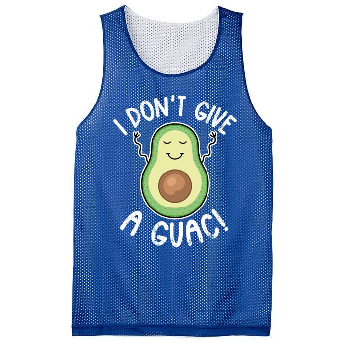 Funny Avocado Gift I Don't Give A Guac Gift Vegan Funny Gift Mesh Reversible Basketball Jersey Tank