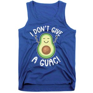 Funny Avocado Gift I Don't Give A Guac Gift Vegan Funny Gift Tank Top