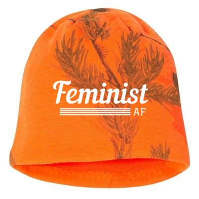 Feminist Af Gift Feminist Equality Movet Gift Kati - Camo Knit Beanie