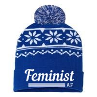 Feminist Af Gift Feminist Equality Movet Gift USA-Made Snowflake Beanie