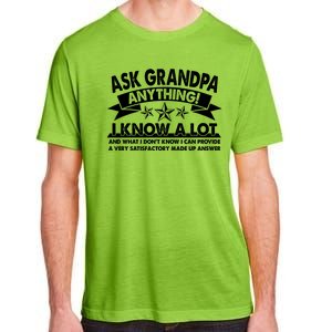 Funny Ask Grandpa Anything I Know A Lot Adult ChromaSoft Performance T-Shirt