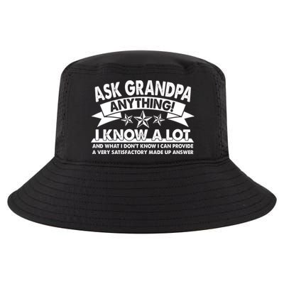 Funny Ask Grandpa Anything I Know A Lot Cool Comfort Performance Bucket Hat