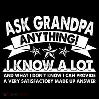 Funny Ask Grandpa Anything I Know A Lot Sustainable Bucket Hat