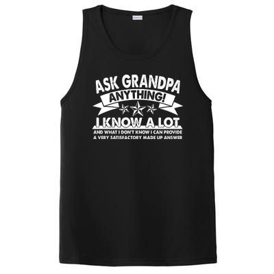 Funny Ask Grandpa Anything I Know A Lot PosiCharge Competitor Tank