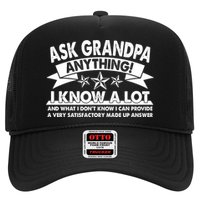 Funny Ask Grandpa Anything I Know A Lot Trucker Hat