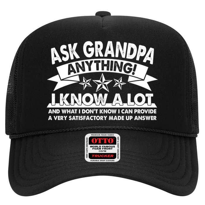 Funny Ask Grandpa Anything I Know A Lot Trucker Hat