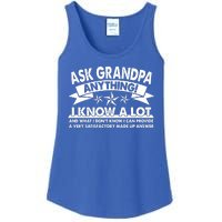 Funny Ask Grandpa Anything I Know A Lot Ladies Essential Tank