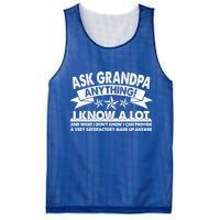 Funny Ask Grandpa Anything I Know A Lot Mesh Reversible Basketball Jersey Tank
