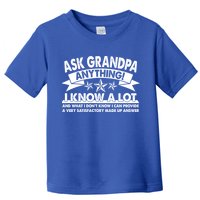 Funny Ask Grandpa Anything I Know A Lot Toddler T-Shirt