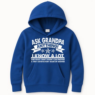 Funny Ask Grandpa Anything I Know A Lot Kids Hoodie