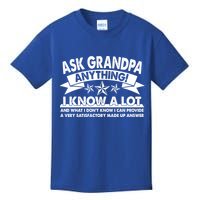 Funny Ask Grandpa Anything I Know A Lot Kids T-Shirt