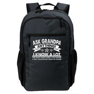 Funny Ask Grandpa Anything I Know A Lot Daily Commute Backpack