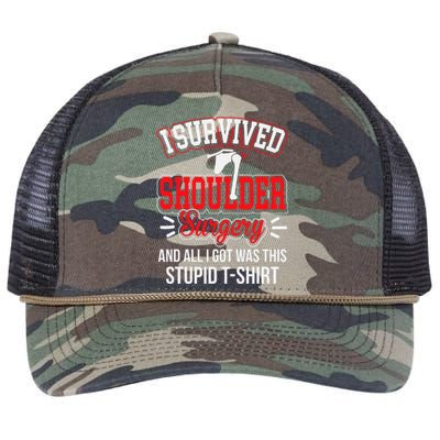 Funny After Gag Survived Shoulder Surgery All I Got Stupid Retro Rope Trucker Hat Cap