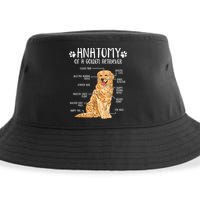 Funny Anatomy Golden Retriever Dog Lover Sustainable Bucket Hat