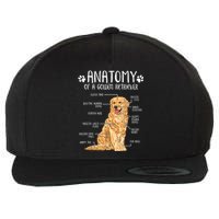 Funny Anatomy Golden Retriever Dog Lover Wool Snapback Cap