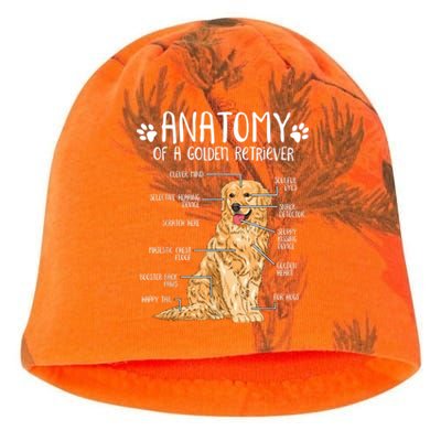 Funny Anatomy Golden Retriever Dog Lover Kati - Camo Knit Beanie