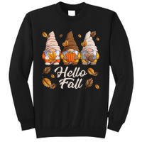 Funny Autumn Gnomes Autumn Leaves Hello Fall  Sweatshirt