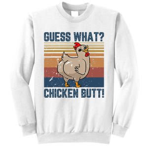 Funny Animal Guess What Chicken Butt Cute Chickens Buffs Sweatshirt