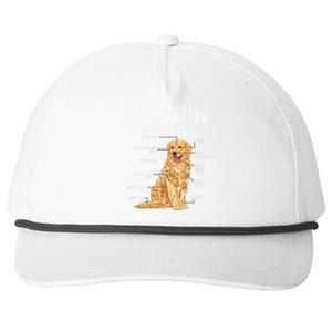 Funny Anatomy Golden Retriever Dog Lover Snapback Five-Panel Rope Hat