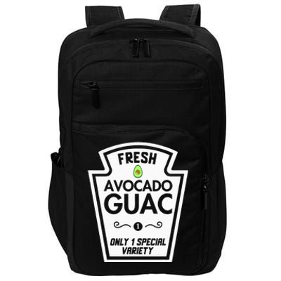 Funny Avocado Guac Group Condiments Halloween Diy Costume Impact Tech Backpack