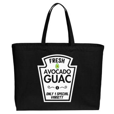 Funny Avocado Guac Group Condiments Halloween Diy Costume Cotton Canvas Jumbo Tote