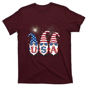 Funny American Gnomes Sunglasses Patriotic Usa 4th Of July T-Shirt