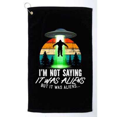  Funny Alien Gift Bigfoot Lover Funny Bigfoot Platinum Collection Golf Towel