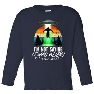  Funny Alien Gift Bigfoot Lover Funny Bigfoot Toddler Long Sleeve Shirt