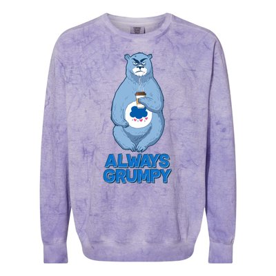 Funny Always Gumpy Bear Colorblast Crewneck Sweatshirt