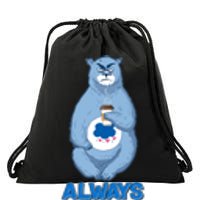 Funny Always Gumpy Bear Drawstring Bag