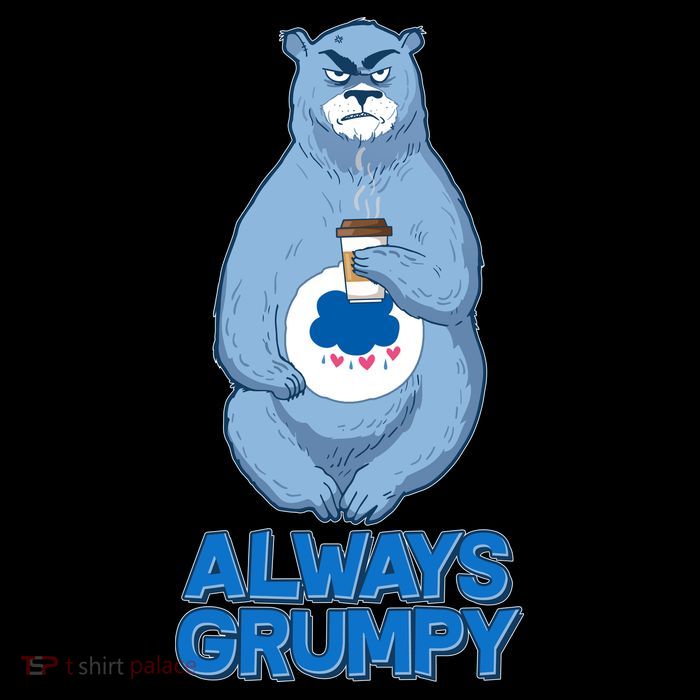 Funny Always Gumpy Bear Drawstring Bag