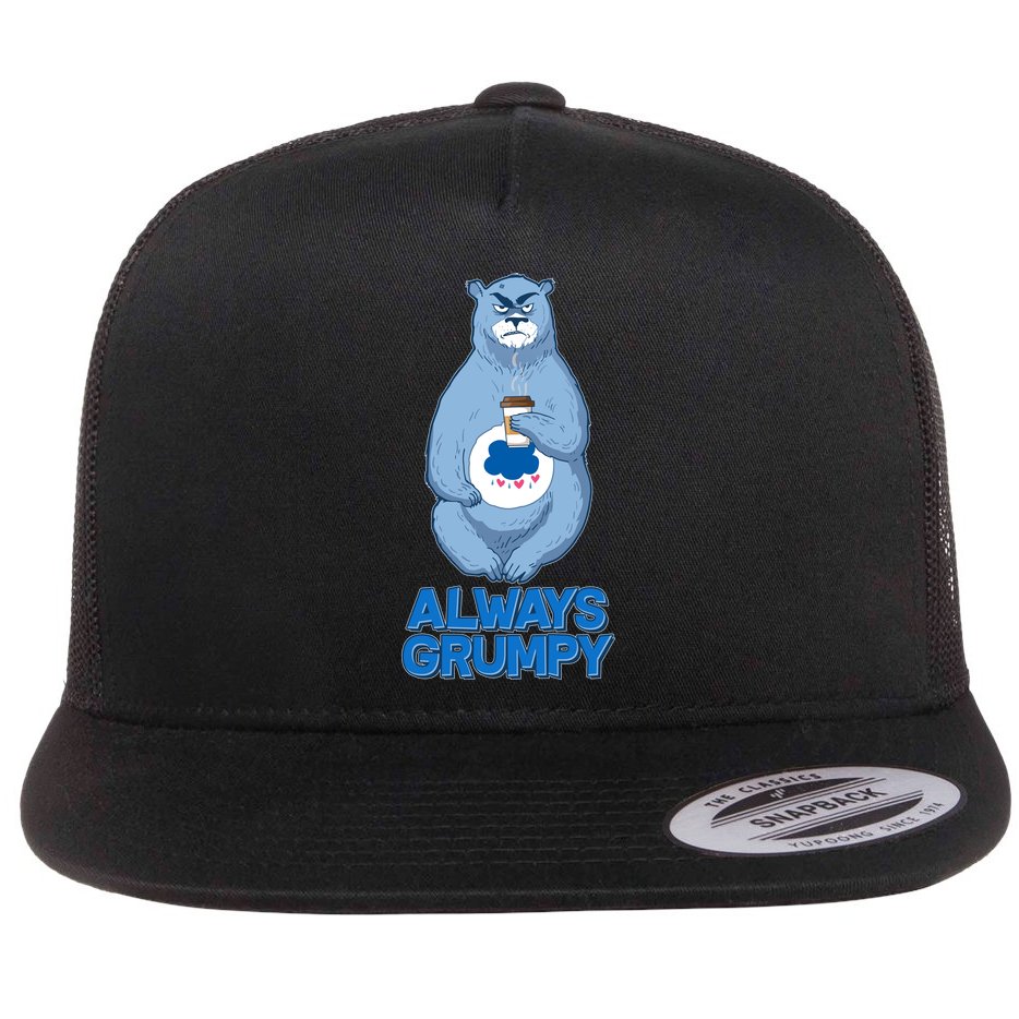 Funny Always Gumpy Bear Flat Bill Trucker Hat