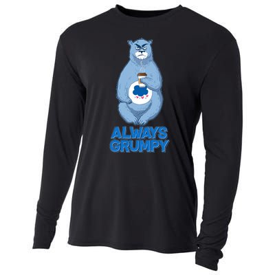 Funny Always Gumpy Bear Cooling Performance Long Sleeve Crew