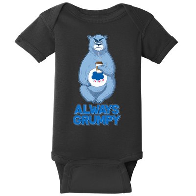 Funny Always Gumpy Bear Baby Bodysuit