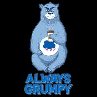 Funny Always Gumpy Bear Baby Bodysuit