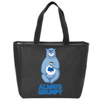 Funny Always Gumpy Bear Zip Tote Bag