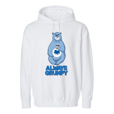 Funny Always Gumpy Bear Garment-Dyed Fleece Hoodie